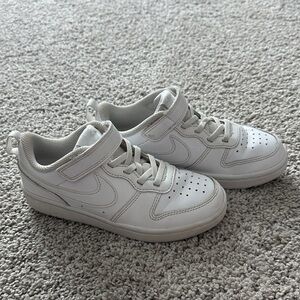 Nike Kids’ Court Borough Low Recraft White Sneakers